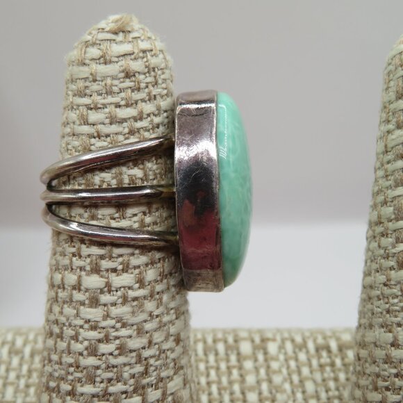 Desert Rose Trading Variscite Sterling Silver Ring Size 6 - Picture 4 of 14